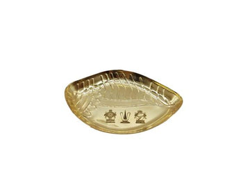 Brass Plate Shankh Shape Vadakalai Tiruman (5 Inches Height)