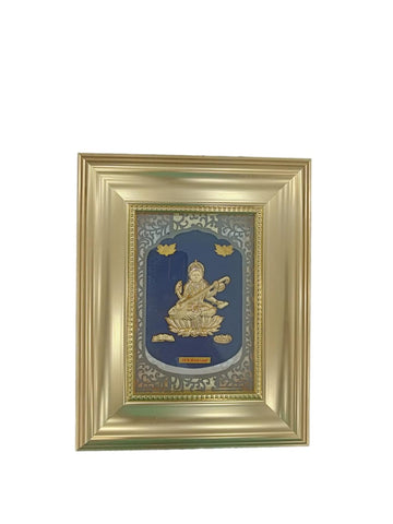 Sri Saraswathi Devi 24K Gold Foil