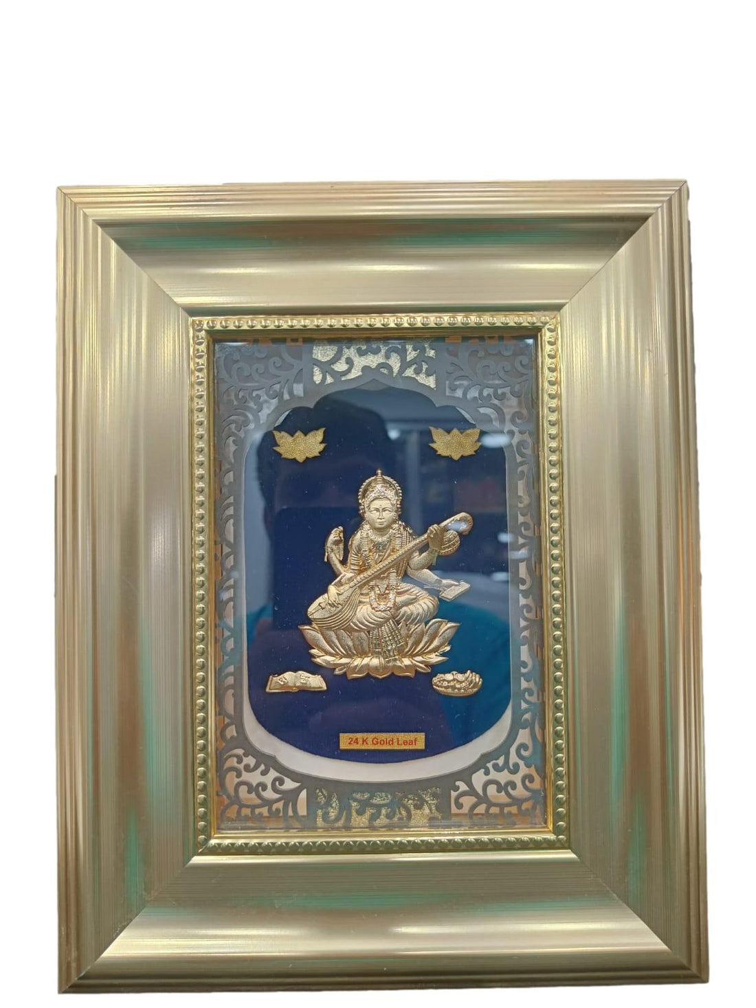 Sri Saraswathi Devi 24K Gold Foil