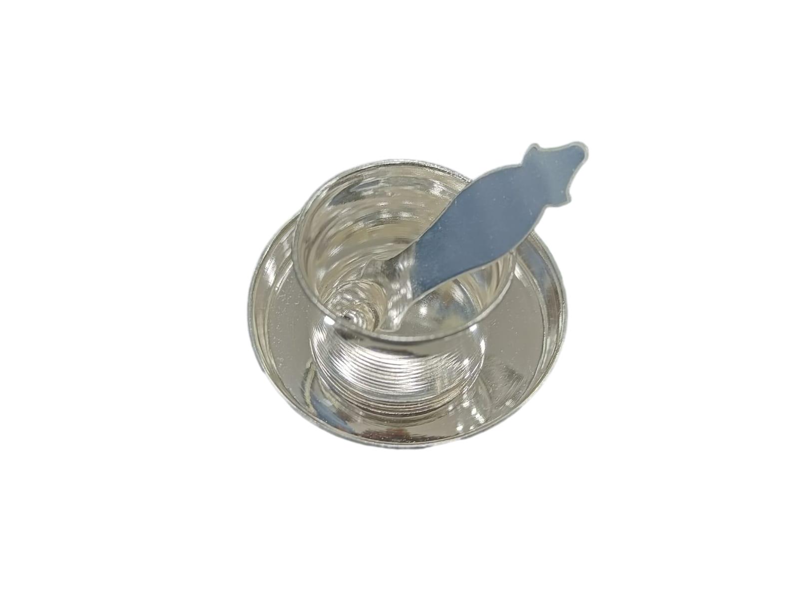 Pure Silver Pancha Pathiram Utharani Plate, For Puja Rituals