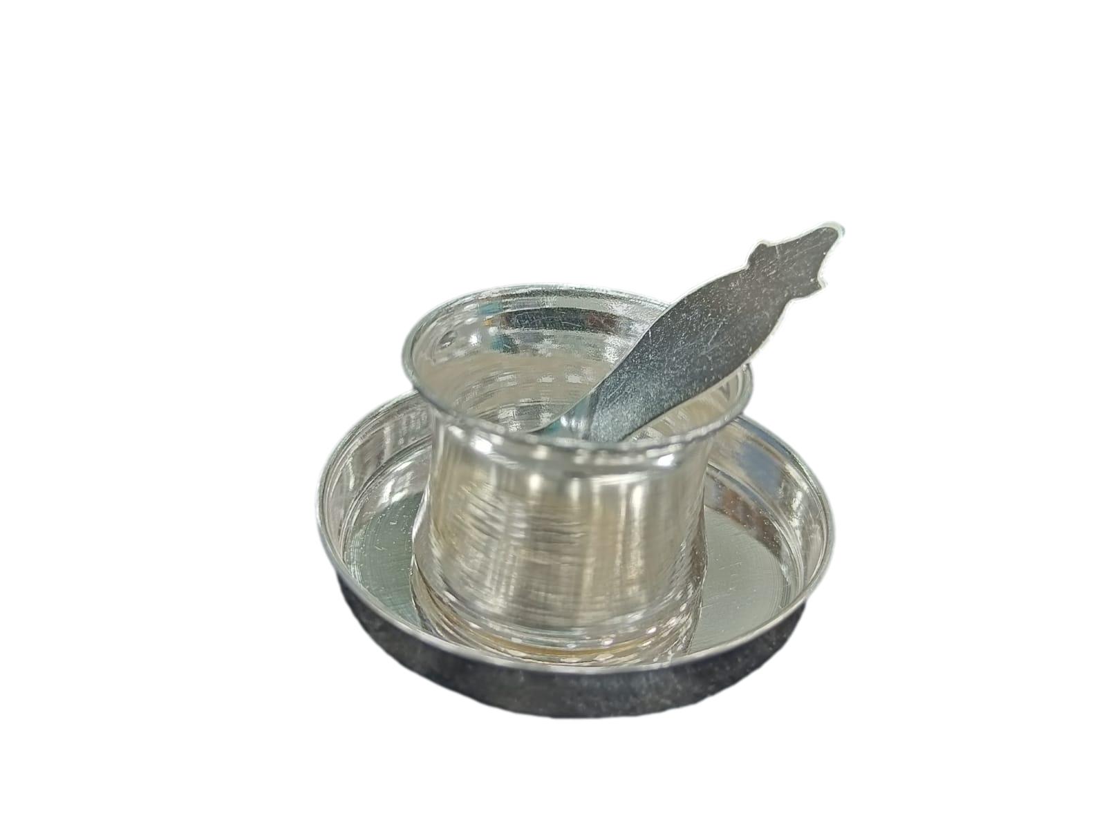 Pure Silver Pancha Pathiram Utharani Plate, For Puja Rituals