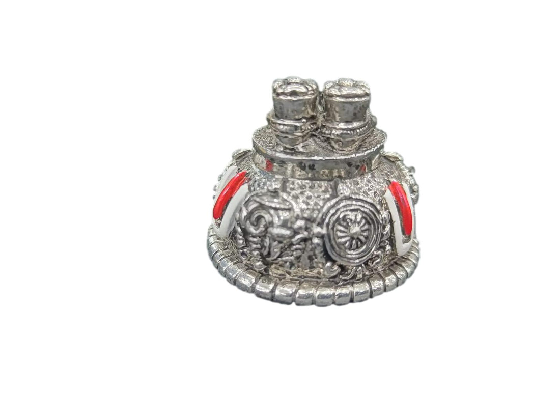 Lord Venkateswara Feet with Shanku & Chakra Namam | Antique Silver Plated Balaji Charan