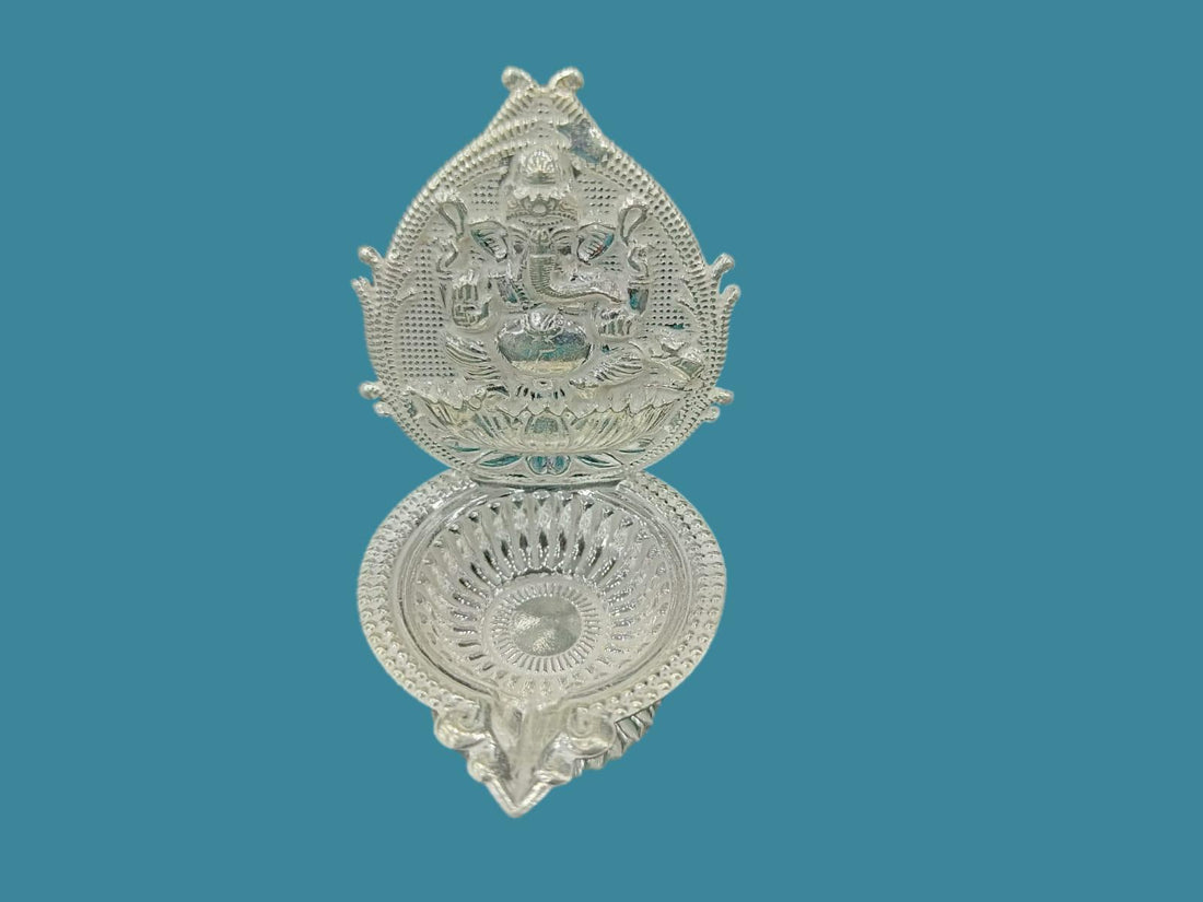 Pure Silver Ganesh Deepam