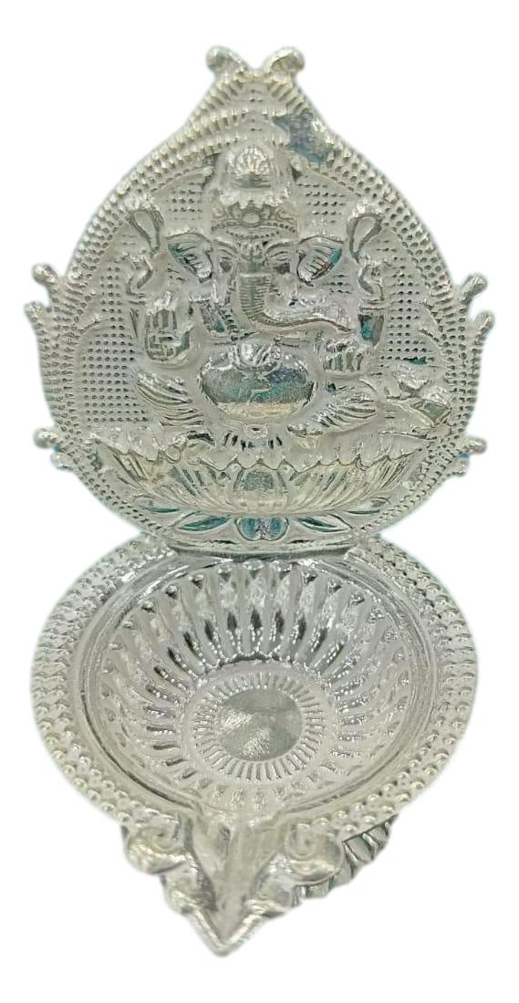 Pure Silver Ganesh Deepam