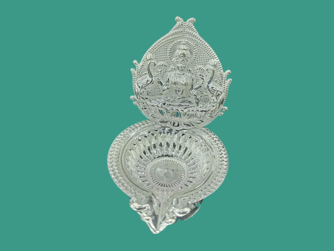 Pure Silver Gajalakshmi Deepam