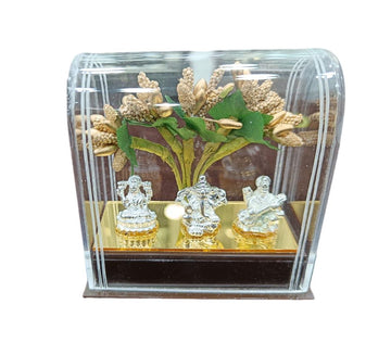 Silver And Gold Kalpaviruksha Lakshmi Ganesh Sarasvathi