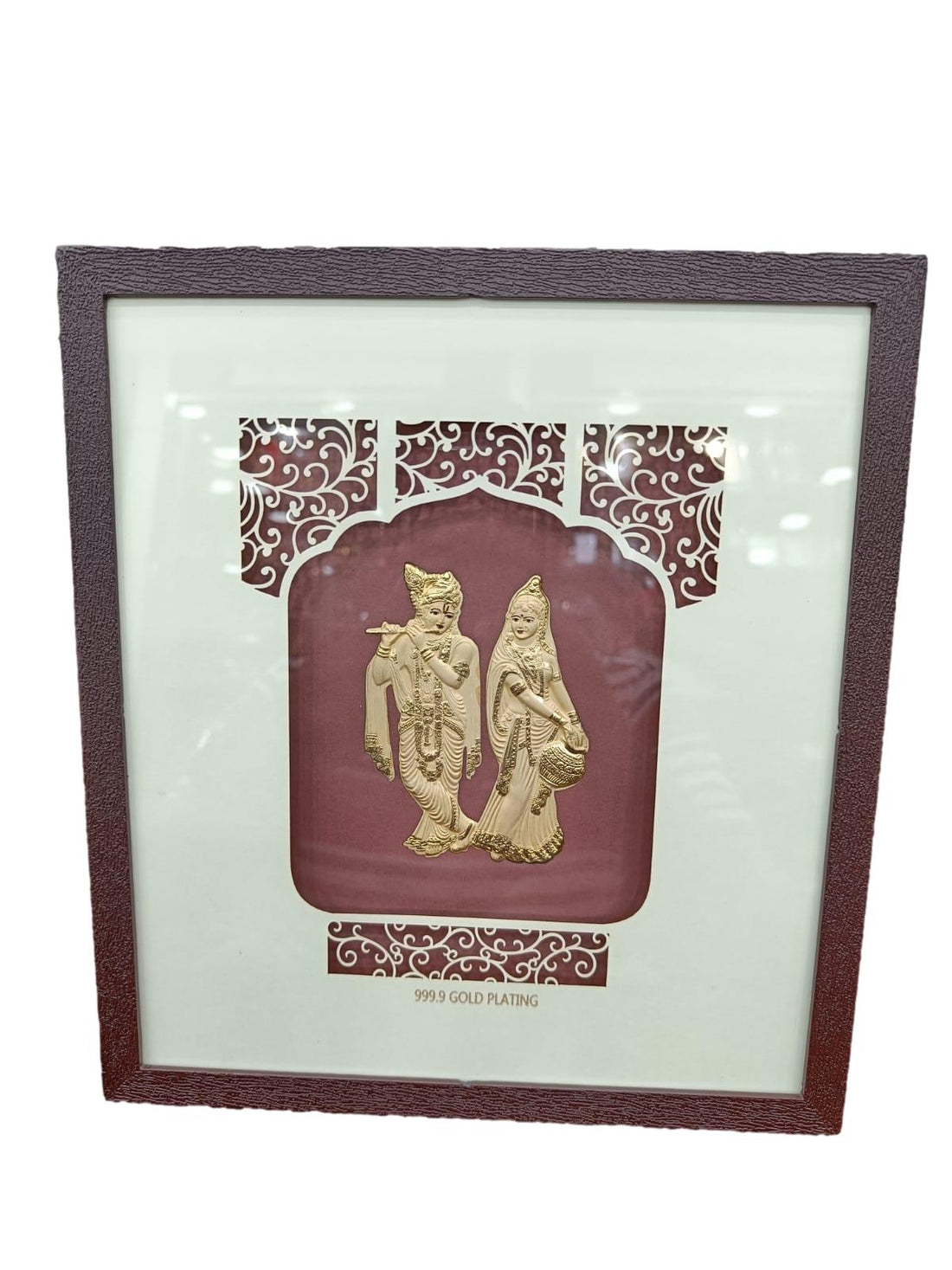 999 Gold Plating Radha Krishna Photo Frame