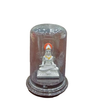 999 Silver Annapoorani Idol With Glass Cover