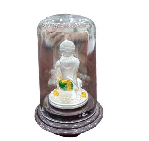 999 Silver Hanuman Idol With Glass