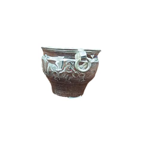 Pure Silver Thenkalai Namam Vattil With Handle