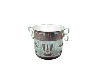 Thenkalai Namam Silver Prasadam Bowl With Handle