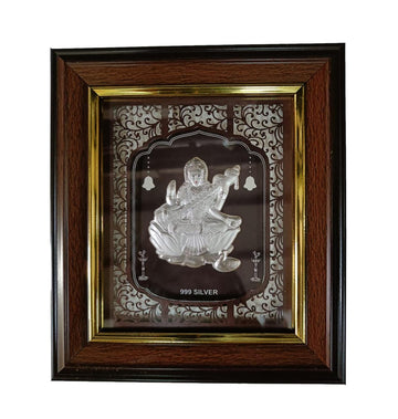 999 Silver Saraswathi Photo Frame