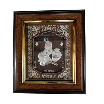 999 Silver Butter Krishna Frame / Occasional gifting