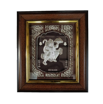 999 Silver Hanuman Photo Frame