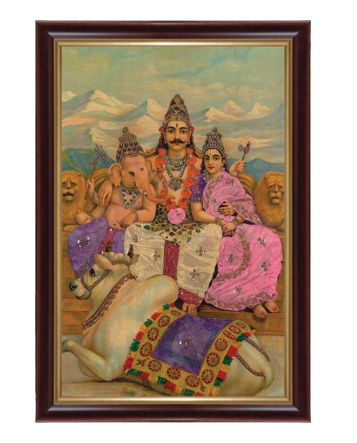 Sivan Parvathi Ganesh Nandhi Antiqe Photo Frame