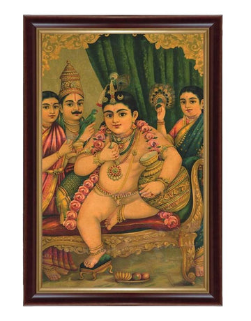 Bala Krishna Antiqe Photo Frame