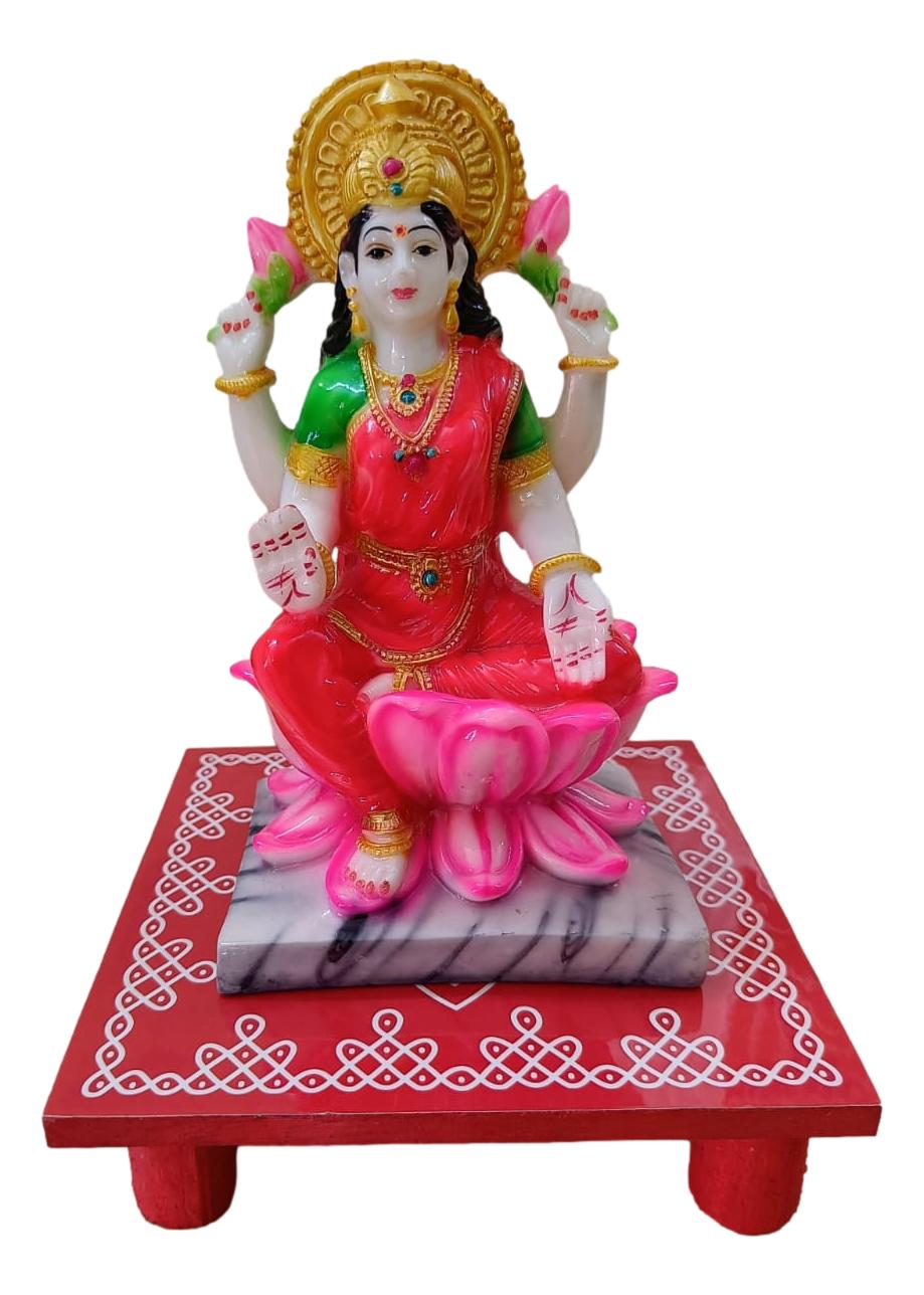 Auspicious Sri Chakra Wooden Stand Puja Chowki 6*6