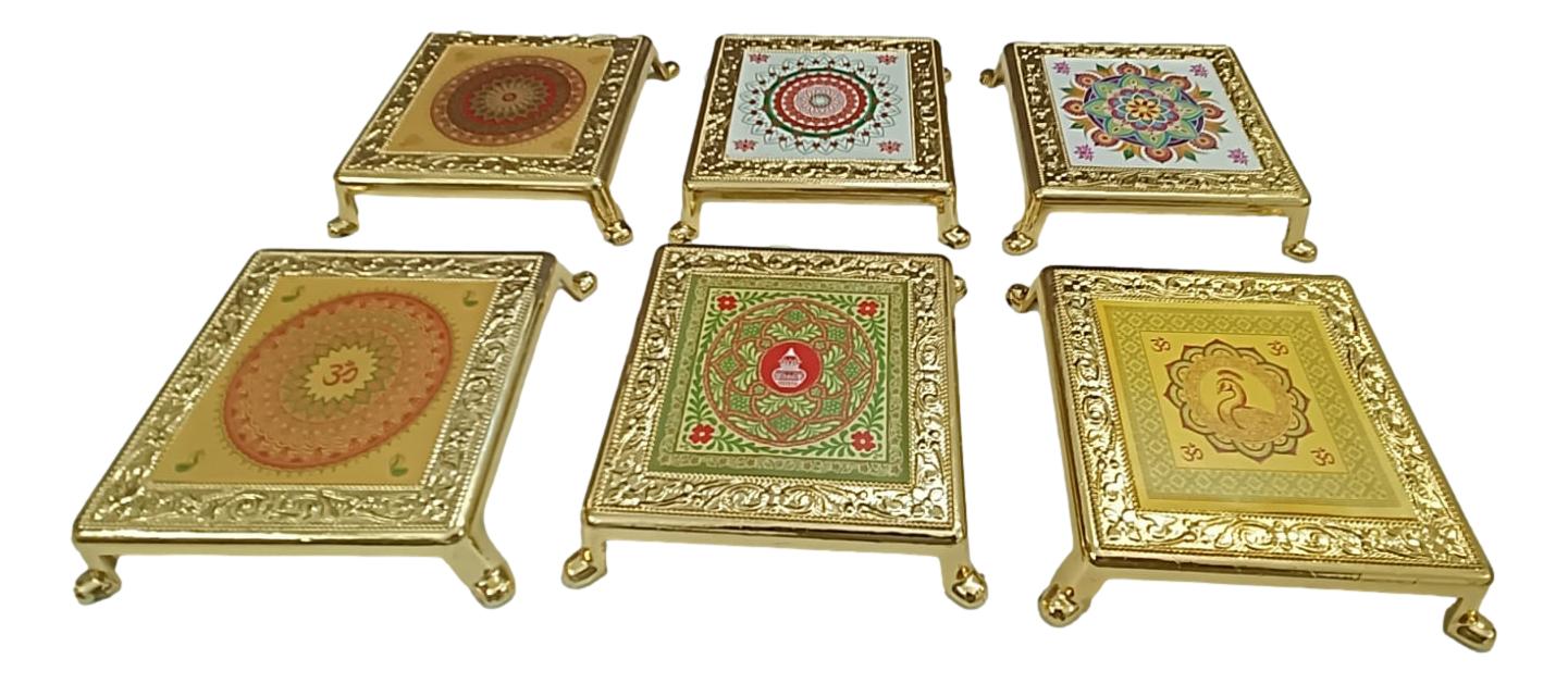 Fibre Multi Design Printed Deity Stand  Pack 6