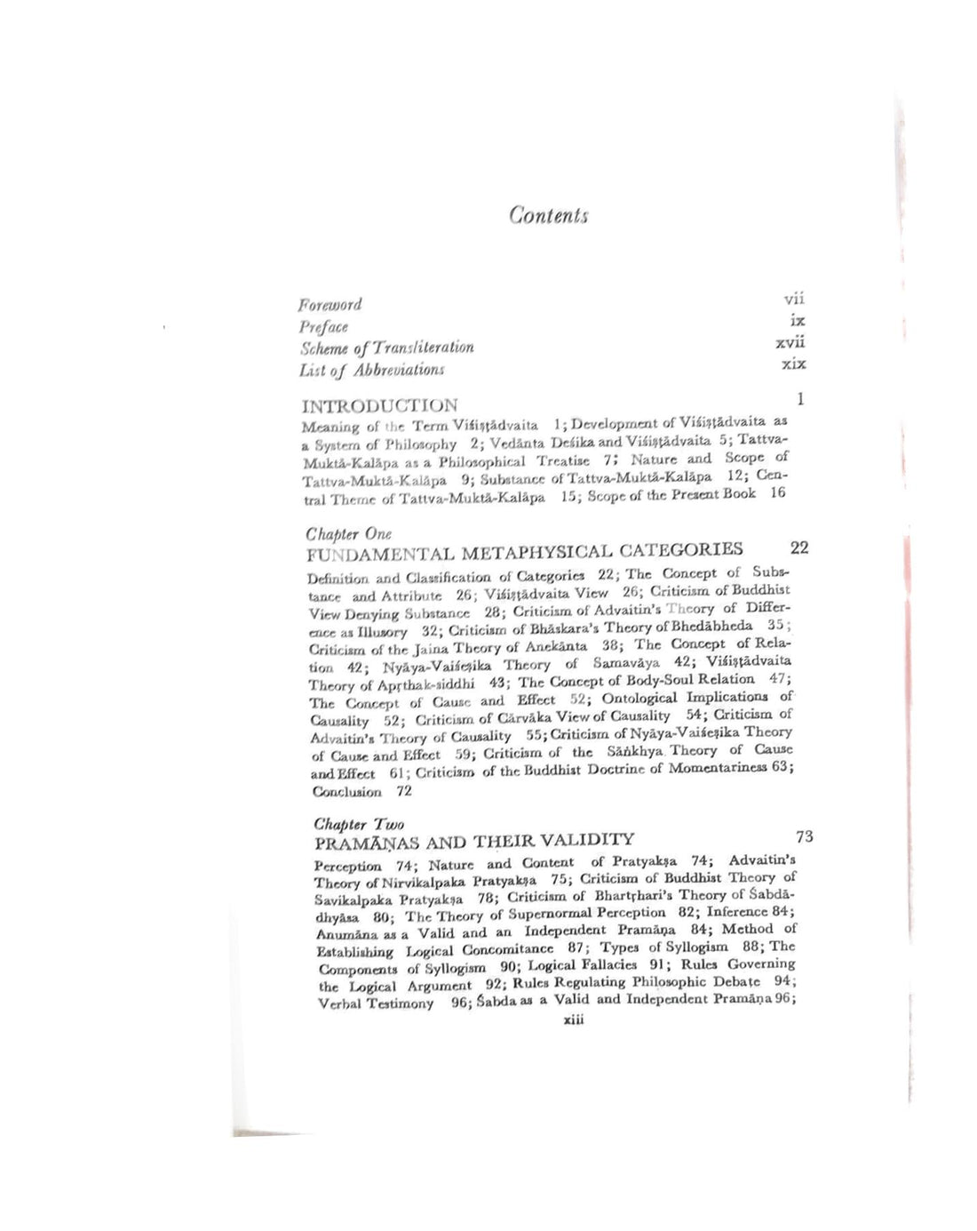 Fundamentals of Visitadvaita Vedanta: A Study Based on Vedanta Desika's Tattva-Mukta-Kalapa