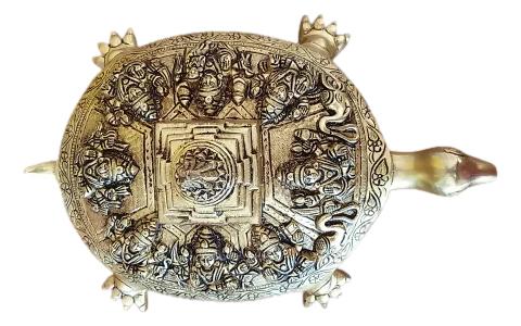 Brass Pooja Ashtalakshmi with Maha Meru On Tortoise