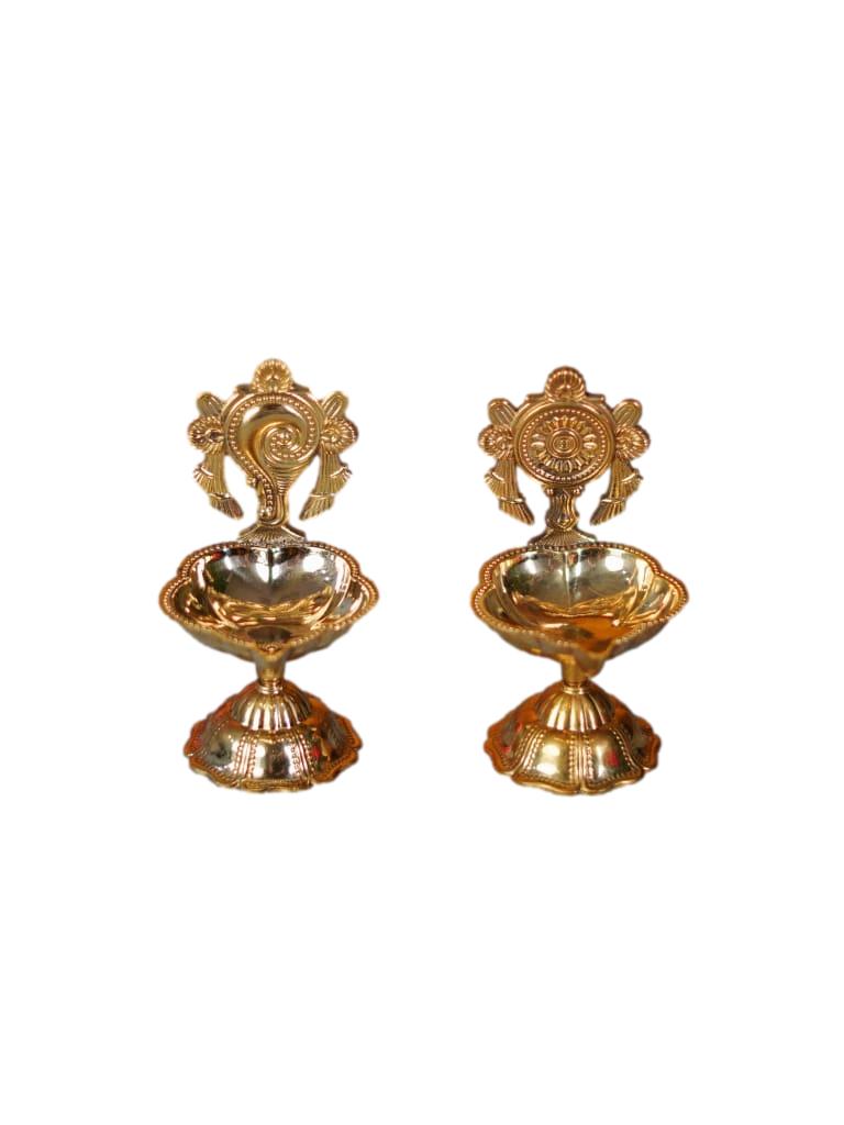 Brass Shank & Chakra Diya