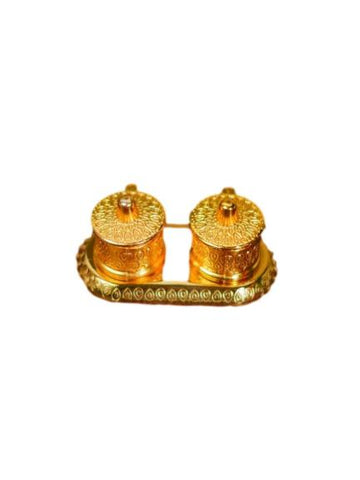 Kumkum Holder Metal Gold Coated