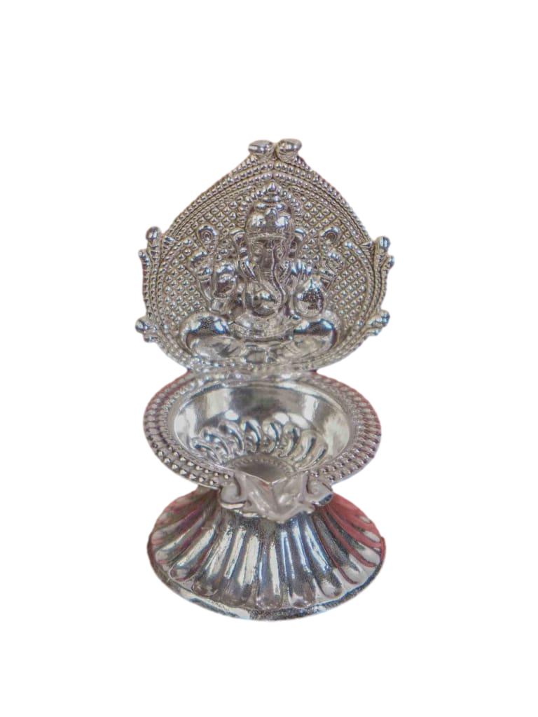 German Silver Ganesha Diya