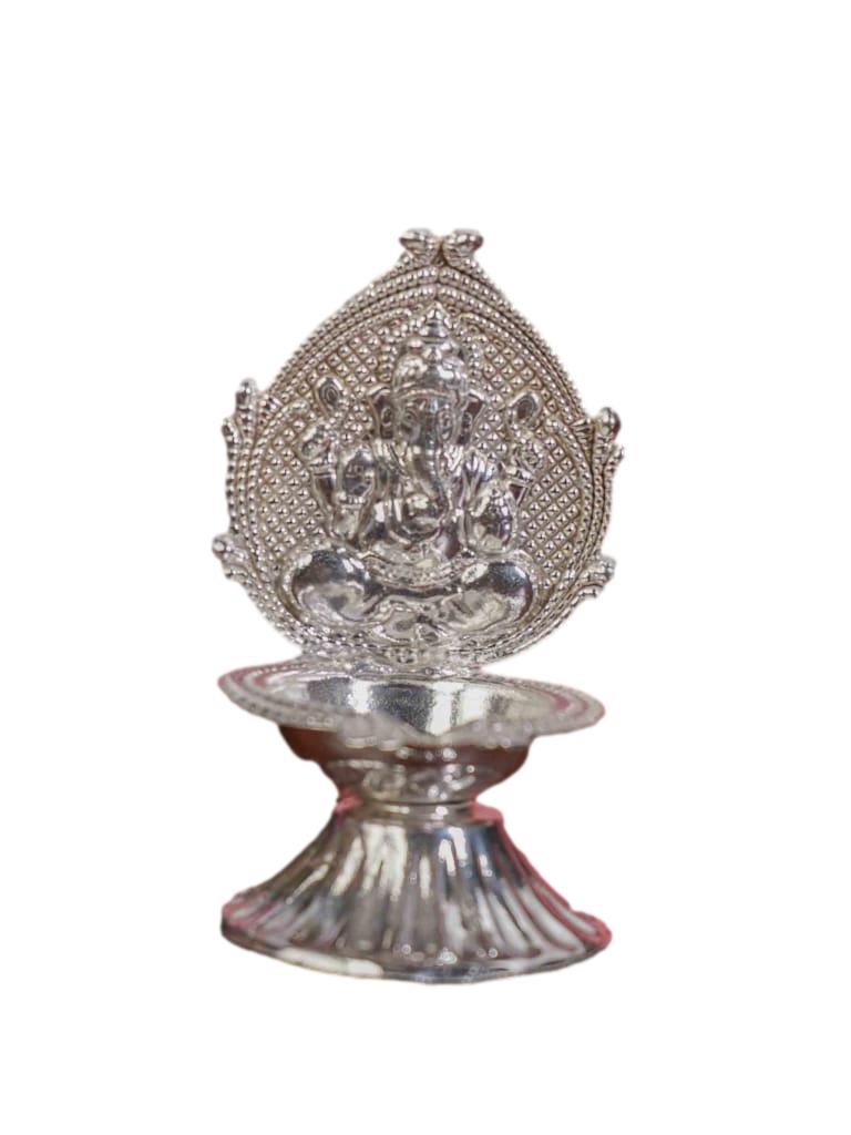 German Silver Ganesha Diya