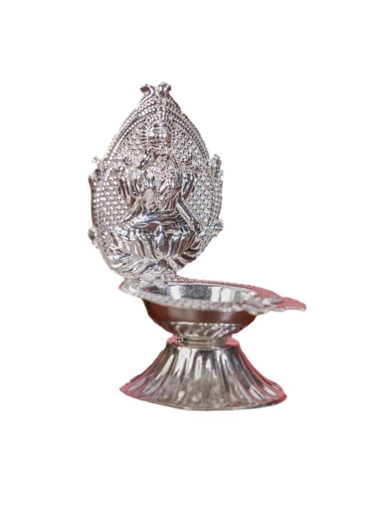 German Silver Lakshmi Diya