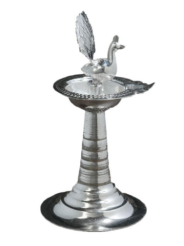 German Silver Peacock Diya