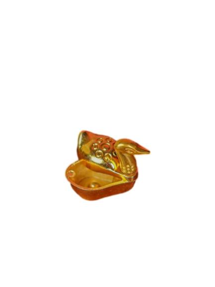 Gold Coated Duck Kumkum Holder