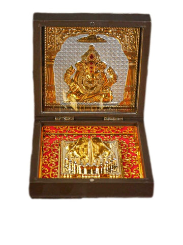 Sri Ganesh Pooja Box Gold Plated