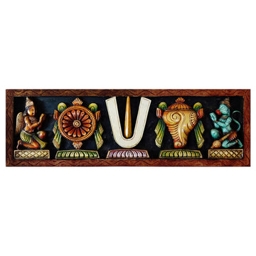 Wooden Vadakalai Thirman Mullti Colour Wall Hanging