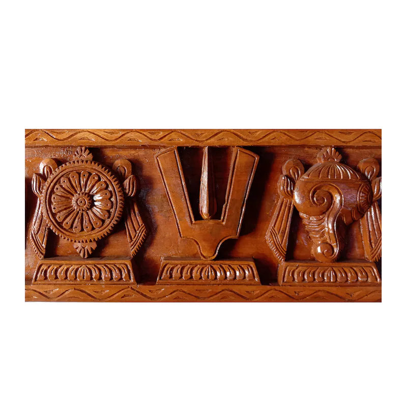 Thenkalai Naamam Garudar Shanku Chakra  Hanuman Wooden Wall Decor