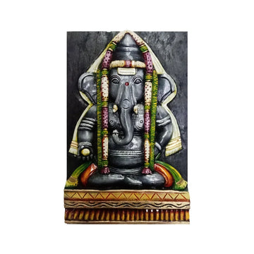 Pillaiyarpatti Ganesha (Karpaga Vinayagar) Wooden Wall Decor