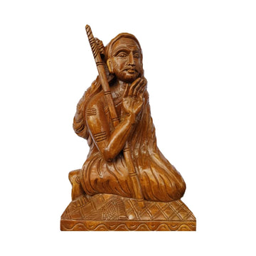 Wooden Kanchi Sri Sankaracharya Maha Periyava Divine Statue