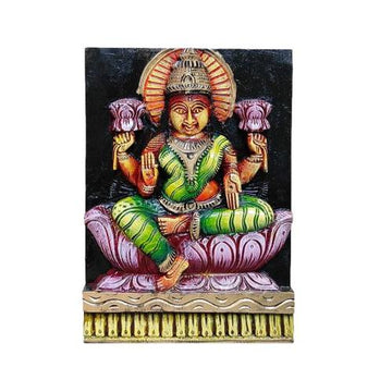 Wood Carving Mahalakshmi Wall Decor