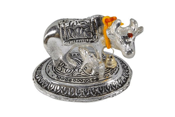 Cow and Calf Silver Coated