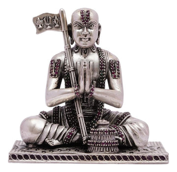 Silver Idol Ramunujar Stone Work