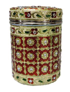 Meenakari Steel Dabba Box