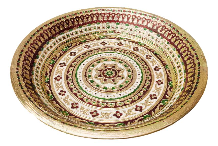 Meenakari Steel Tambulam Plate