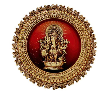 Round Shubha Drishti Ganapathy Wall Hanging