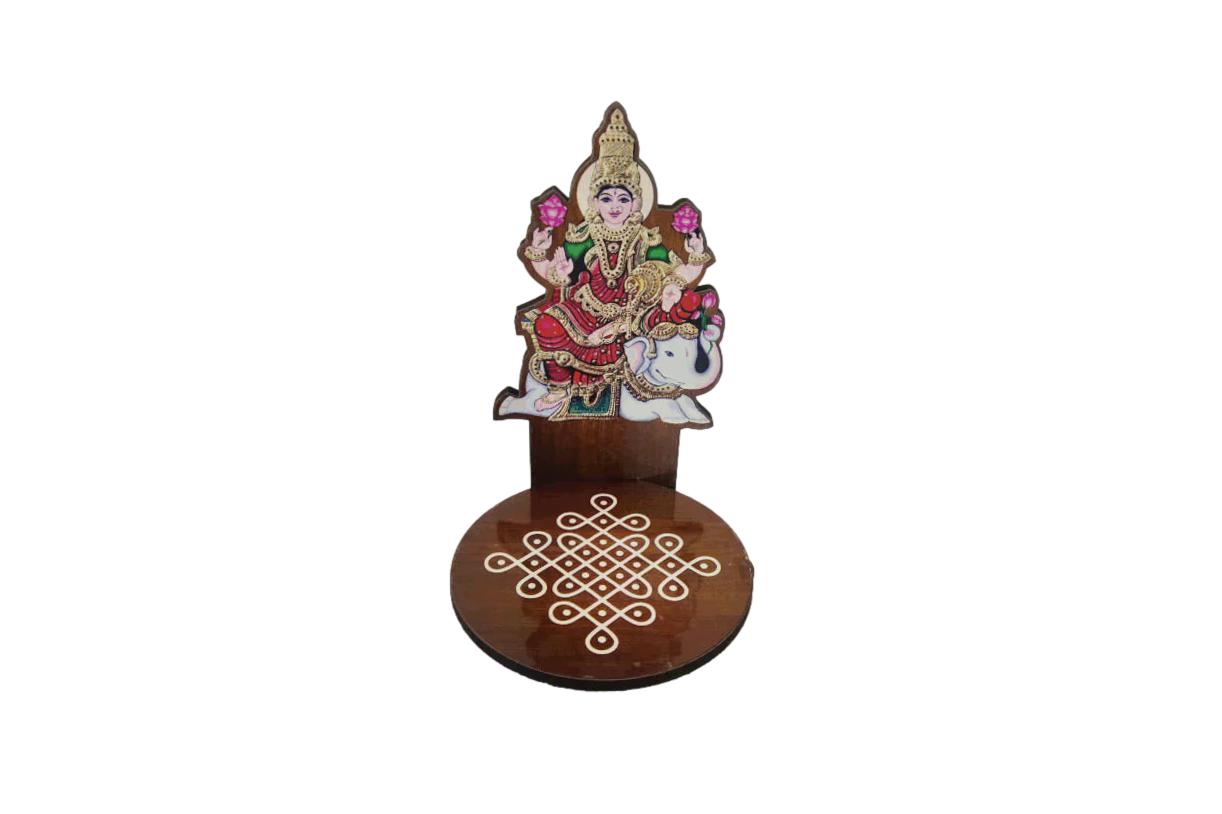 MDF Printed Gajalakshmi Diya Stand