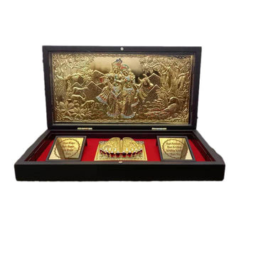 Golden Radha Krishna Padam Box