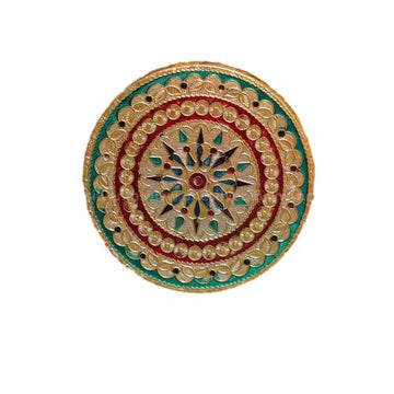 Round Shape Meenakari Deity Stand