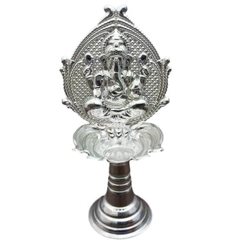 German Silver Ganesh Diya