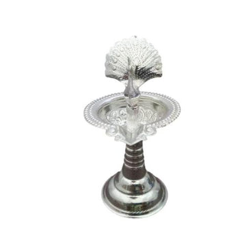 German Silver Peacock Diya