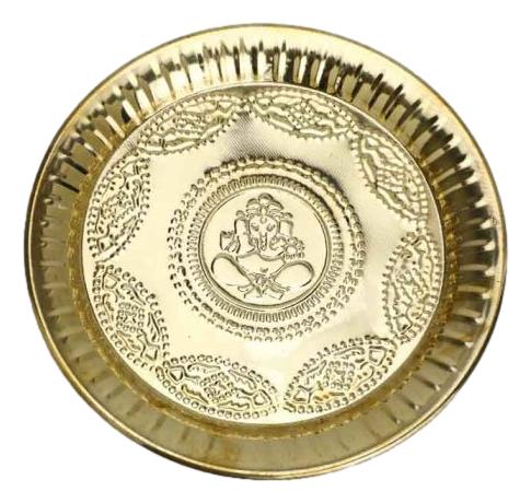 Brass Lord Ganesh Pooja Plate