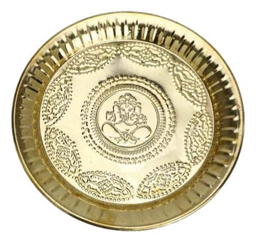 Brass Lord Ganesh Pooja Plate