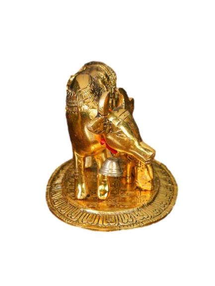 White Metal Cow and Calf - Krishna